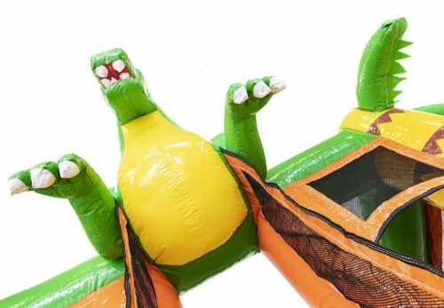 Hüpfburg Mini Bounce Dino mit Rutsche mieten