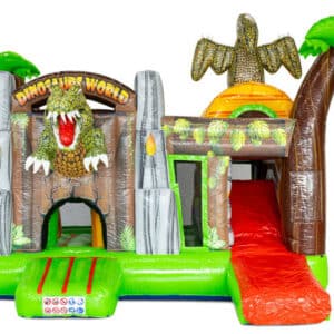 Hüpfburg Multiplay Jurassic World mit Rutsche mieten