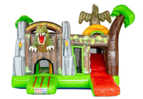 Hüpfburg Multiplay Jurassic World mit Rutsche mieten
