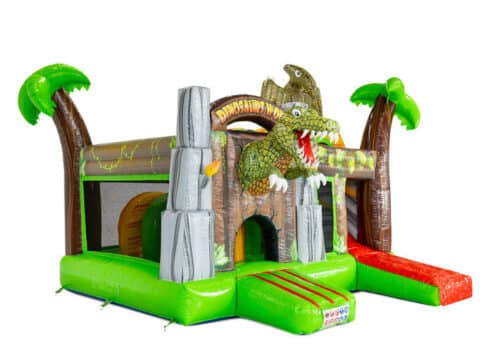 Hüpfburg Multiplay Jurassic World mit Rutsche mieten