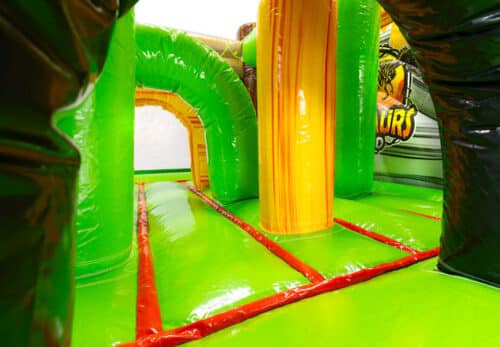 Hüpfburg Multiplay Jurassic World mit Rutsche mieten